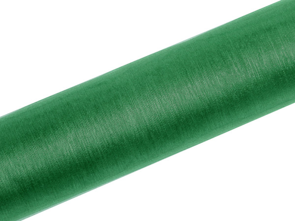 Organzová řezaná stuha 16 cm - zelená ( 9 m / rol )