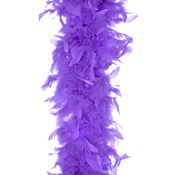 Péřové dekorační boa 180cm - lila (1ks)