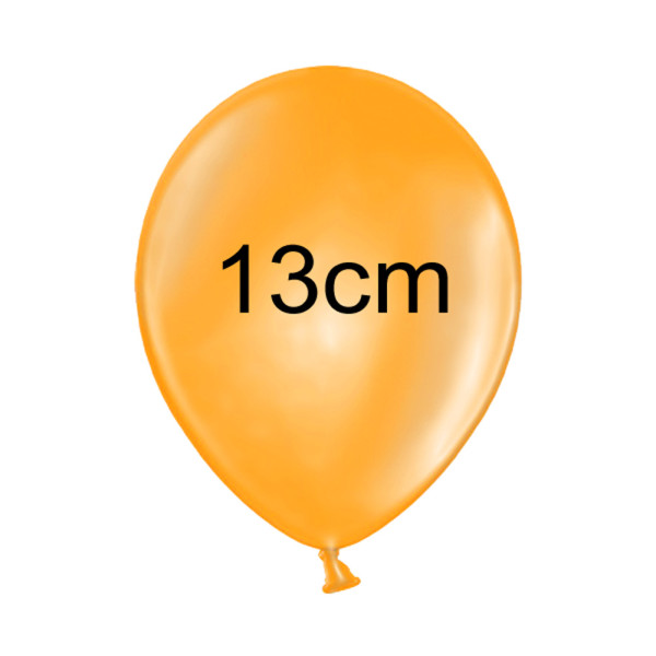 Balonek METALIK - Ø 13 cm - oranžová (1 ks)