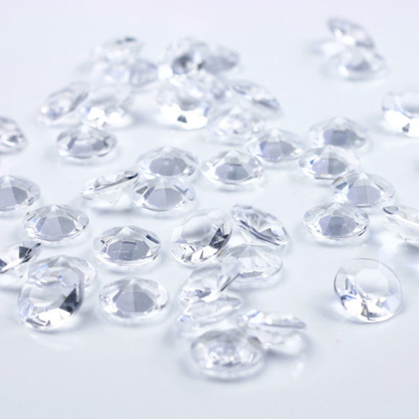 Diamantky, Ø12 mm - transparentní (100 ks/bal)