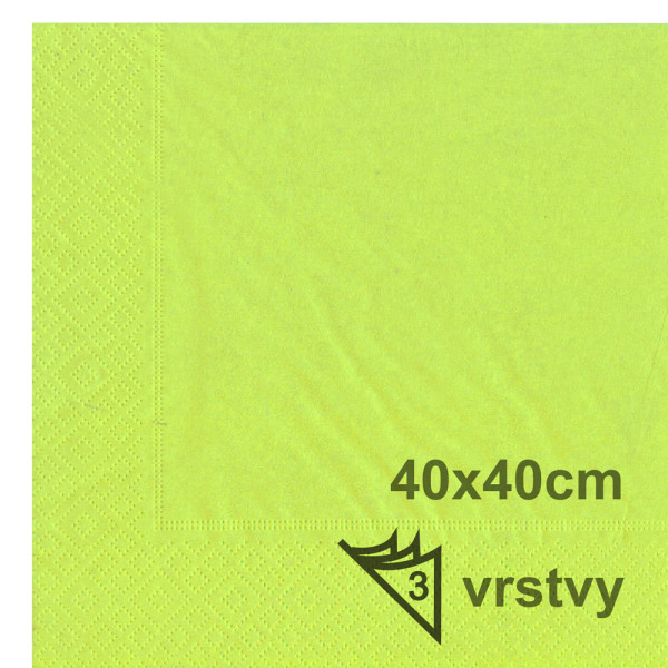 Ubrousky 40 x 40 cm - světle zelená (50 ks/bal)