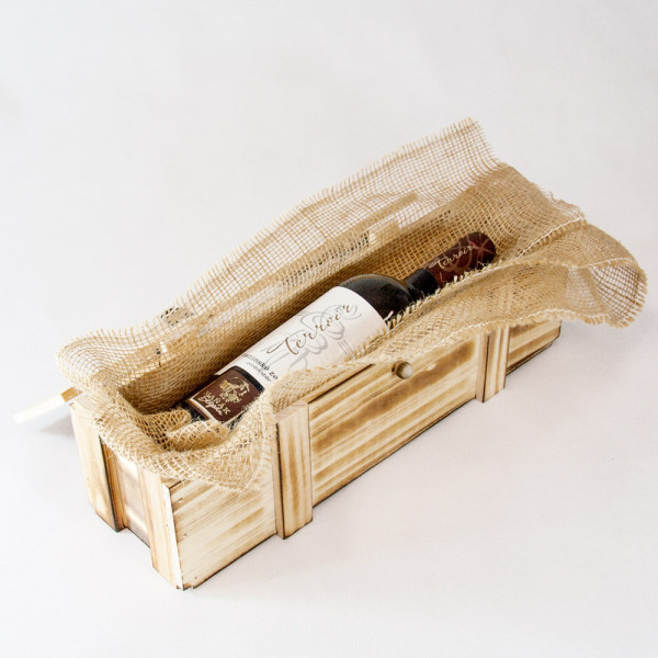 Dřevěná truhla na víno 1 x 0,75L (1 ks)