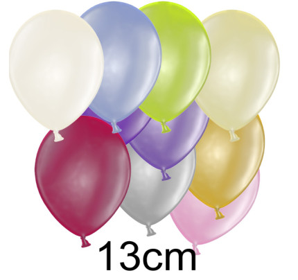 Balonek METALIK - Ø13 cm - mix (100 ks/bal)